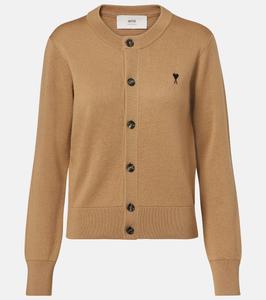Кардиган Ami De Cœur из натуральной шерсти Ami Paris, Camel Noir