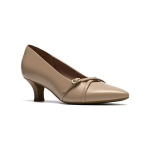 Женские кожаные туфли Kepley star Clarks, Beige Leather