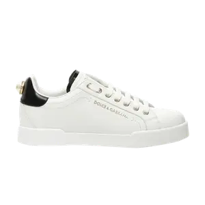 Кроссовки Dolce & Gabbana Dolce & Gabbana Wmns Portofino White Black Gold, белый