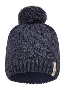 Шапка с помпоном, меланжевая, темно-синего цвета Sterntaler