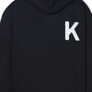 Lucky Tiger Гендерно-нейтральный Вышитый Оверсайз Худи KENZO, Черный