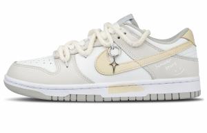 Кроссовки для скейтбординга Dunk Leather Coverage Thermal Cushioned Low top, унисекс, с кожаной отделкой и термоамортизацией Nike, экрю