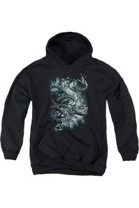 Супермен "Освободись" молодежная толстовка с капюшоном Gildan, черный