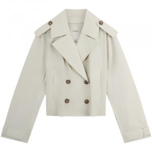 Calvin Klein Бежево-абрикосовое женское пальто тренч, CJH-Beige Apricot