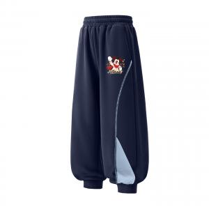 Детские вязаные спортивные штаны утепленные Disney, [thickened and fleece-lined]di zhaoqi k темно-синий