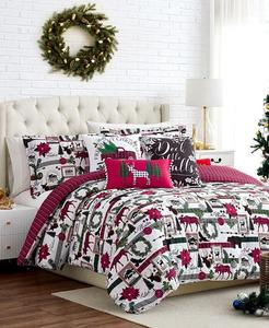 Двусторонний рождественский комплект из 6 предметов Merry Town Southshore Fine Linens, мультиколор