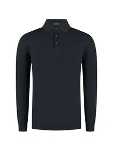Рубашка поло на пуговицах Zanone, синий