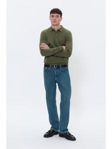 Вязаный свитер Maklint, прямого кроя, в цвете Olive Night Matinique