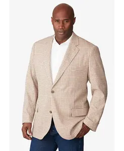 Большой и высокий классический блейзер на двух пуговицах Kingsize, белый