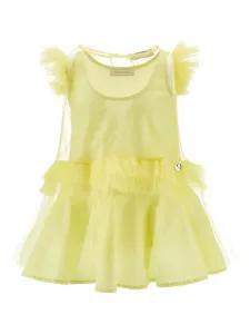 Платье с оборками Monnalisa, желтый