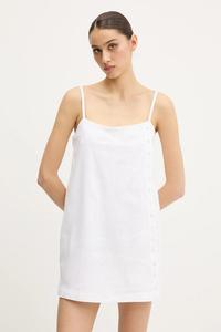 Льняное платье Abercrombie & Fitch, бежевый