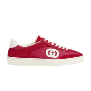 Кроссовки Gucci G74, цвет Interlocking G - Bordeaux Suede