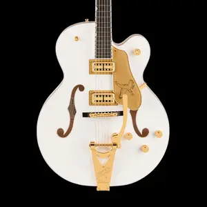 Гитара Gretsch Professional Falcon с полым корпусом и тремоло Bigsby, белая, с чехлом