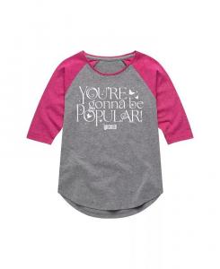 Футболка с рисунком реглан для больших девочек Wicked, серый