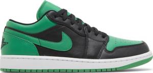 Кроссовки Air Jordan 1 Low 'Black Lucky Green', зеленый