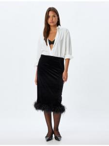 Юбка до колена KOTON Rock, черный