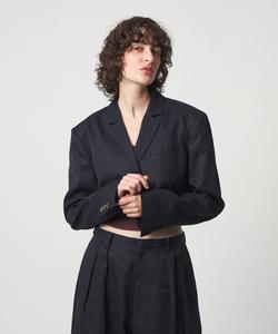 Хлопковый короткый жакет 6(Roku), цвет Navy