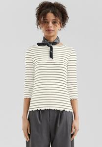 Топ QS RINGEL STRUKTUR UND 3/4-ARM, Helles Olivgrün/Olive