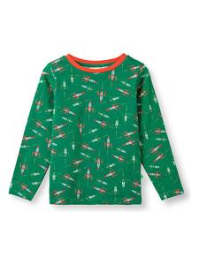Småfolk Футболка с длинными рукавами "Ракета" зеленого цвета