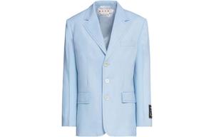 Однобортный блейзер на пуговицах MARNI, светло синий