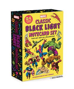 Marvel Classic Black Light Notecard Set: 24 Oversized Cards + Envelopes for Any and All Occasions (Harry N. Abrams)