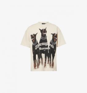 Футболка из чистокровного хлопкового джерси Represent, белый