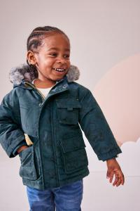 Парка с капюшоном из искусственного меха, водонепроницаемая (3 мес 7 лет) Next, синий