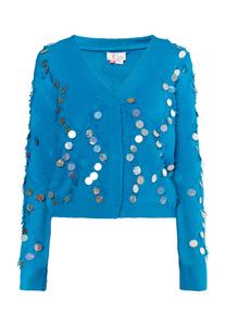 Вязаный кардиган IZIA, королевский синий