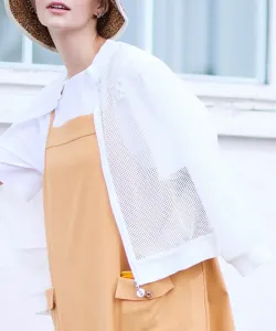 Куртка из прозрачной сетки Studio Picone, цвет White(090)