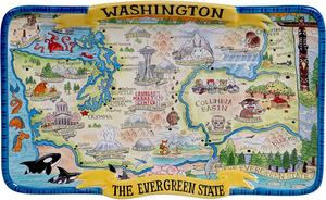 Certified International Washington Souvenir прямоугольное блюдо 33 x 20 см, мультиколор