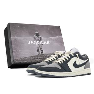 Баскетбольные кроссовки Air 1, износостойкие, винтажные, низкие, унисекс, темно-серые Jordan, Dark Gray