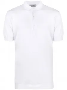 Рубашка-поло прямого кроя John Smedley, белый