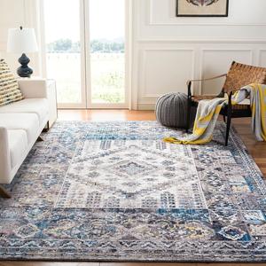 Ковер SAFAVIEH, 275 x 366 см, Bristol Collection, Cream & Grey, дизайн Boho Chic Oriental Distressed, без линьки и прост в уходе, идеален для помещений с высокой проходимостью в гостиной, спальне (BTL363A)