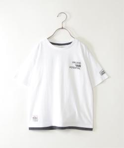 Футболки с многослойным принтом и асимметричным низом, 2 шт. (120–160 см) Ikka, цвет Off White