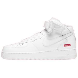 Кроссовки Supreme X Nike Air Force 1 Skateboarding Shoes Unisex Mid-top White, белый