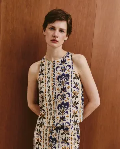 Топ с коротким рукавом и открытой спиной Southern Cotton, синий