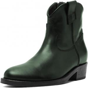 Женские ботильоны с круглым носком, боковой молнией, на низком массивном каблуке, модные повседневные короткие ботинки, размеры 4-16 США Wansseny, Deep Green