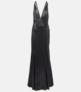 Атласное платье Асли Safiyaa, черный