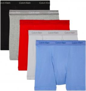 Комплект из 5 мужских трусов-боксеров Calvin Klein Cotton Classics, Black, Glacier, Grey Heather, Molten, Micro Chip