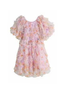 Платье прямого кроя с цветочным 3d-рюшом для особых случаев и повседневной носки. Next, Lilac/Purple