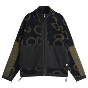 Сигнальная флисовая куртка Folk, Navy Circle Jacquard