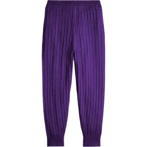 Детские вязаные спортивные брюки Polo Ralph Lauren, collegiate фиолетовый