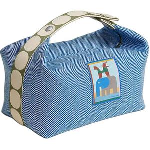 HERMES Сумка для хранения в путешествиях из шерсти с серебристой пряжкой 26 Women's Gypsy Blue