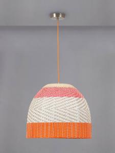 Brera плетеный подвесной потолочный светильник в полоску из ротанга Designers Guild, Pink