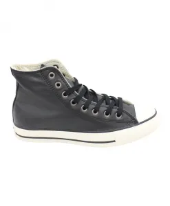 Кожаные высокие кроссовки на резиновой подошве Converse, черный