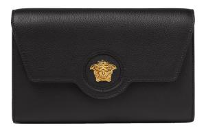 FANSIZHE La Medusa Grain Calfskin Shoulder Bag, Crossbody Bag Women's Black VERSACE, Set (Bag+Dust Bag)