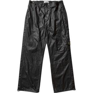 Панамские плетеные карго штаны STONE ISLAND, черный