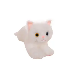 Милые реалистичные плюшевые куклы котят высотой 40см/53см OUYIN, белый