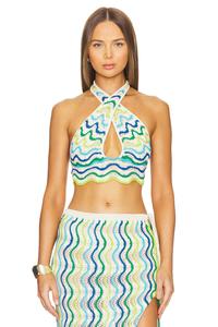 Вязаный топ цвета нефрита Capittana, мультиколор