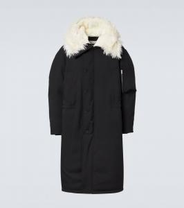 Пуховик с отделкой из искусственного меха Jil Sander, Black